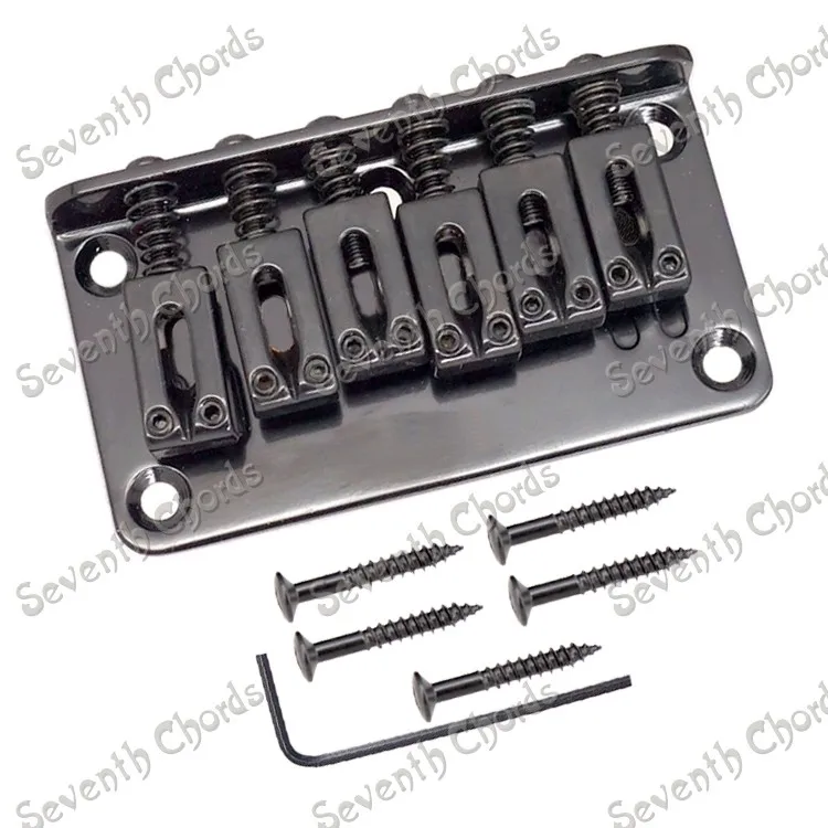 

A Set Black Top Load 6 string Saddle Bridge for Electric guitar - Length 78mm