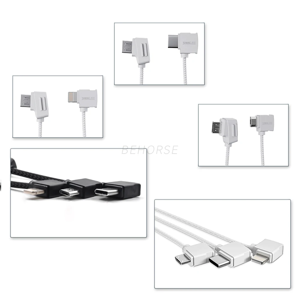 Remote Control Data Cable Data Cable Connector Remote Controller Data Cable Connected Mobile Phone Tablet Micro USB IOS Type-c For DJI Mavic 2 pro/Mavic Mini/Air/Spark/i Phone