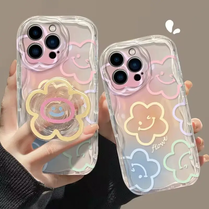 Floral Flower Chain Phone Holder Case