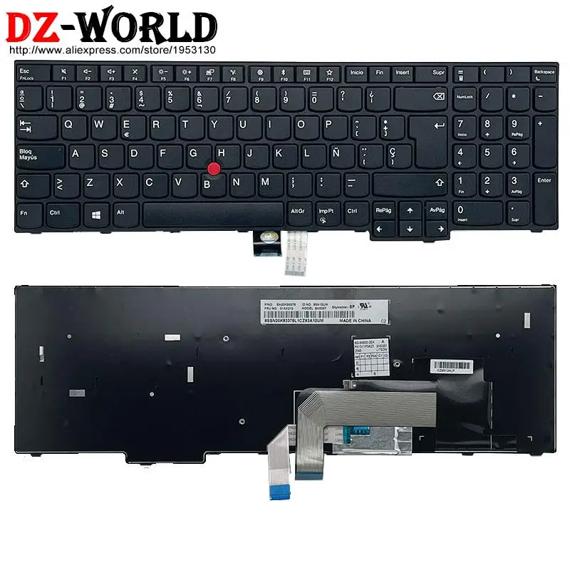 Azerty be Belga fr Francês es Espanhol Teclado para Lenovo Thinkpad E570 E570c E575 Laptop 01ax126 01ax131 01ax210 - Imagem 4