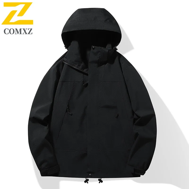 COMXZ Men Winter Motorcycle Jacket Premium Casual Outdoor Adventure Thick Warm Parka High End Hooded Design Cozy Jackets