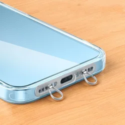 Enhanced Metal Phone Lanyard Tab with Double Buckle - 3Pcs (Metal Silver)