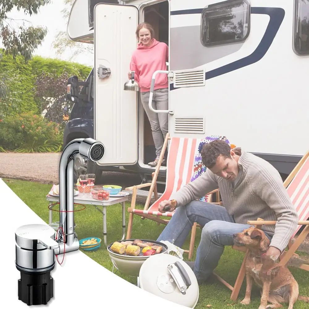 Foldable Swivel RV Faucet Humanized Water Tap Faucet for Bar Caravans
