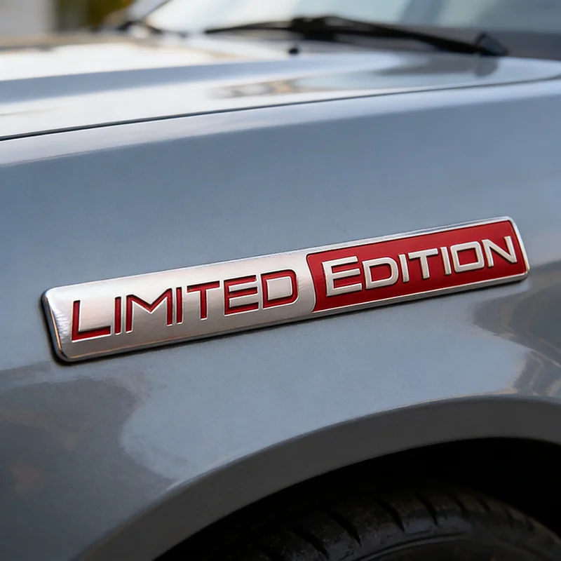Limited Edition Aluminum Emblem Decal for Car and Motorcycle Customization