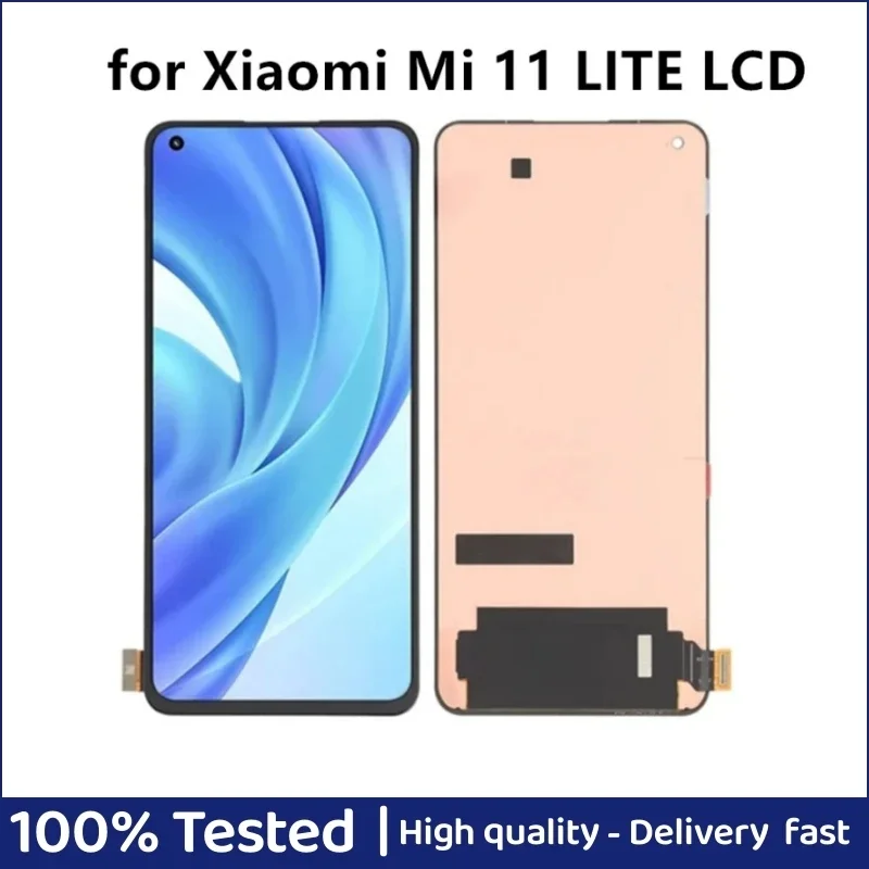 

AMOLED 6.55'' Mi11 LITE Display Screen, for Xiaomi Mi 11 LITE M2101K9AG, M2101K9AI Lcd Display Touch Screen Digitizer Assembly