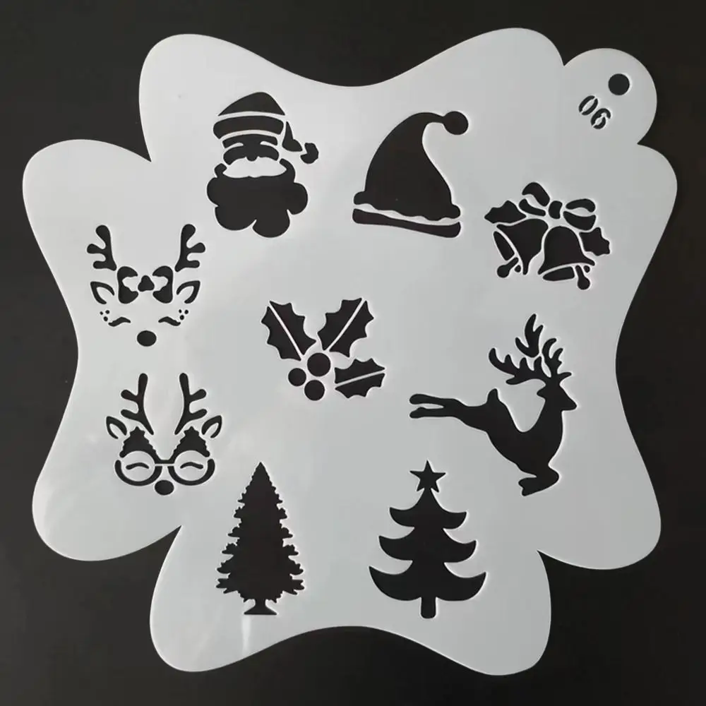 Stencils for Body Painting Halloween Temporary Tattoos Paint Template Face Art Reusable Plastics Stencils DIY Makeup Stamps 1Pcs face painting template henna tattoo stencils