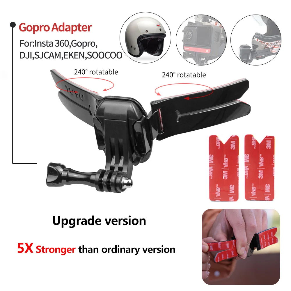 Pour GoPro hero6 - 5-4 casque de moto support de menton platine tournevis  bouton monter action cam accessoires black - Cdiscount Auto