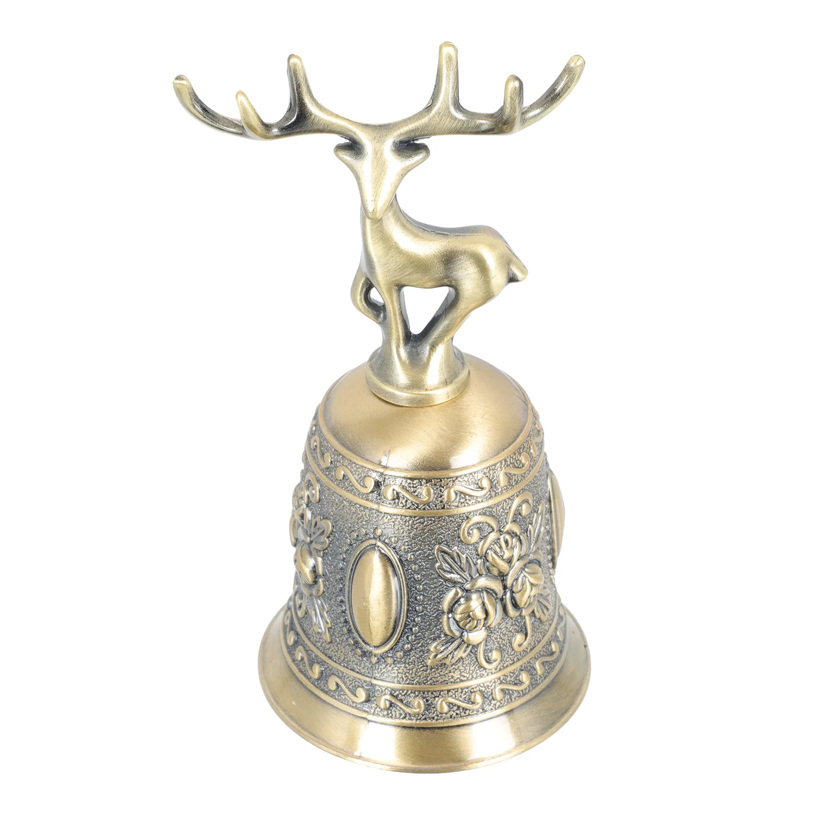 

Hand Ring Bell Metal Retro Handbell Toy Call Jingle Zinc Alloy Percussion Shaking Toys