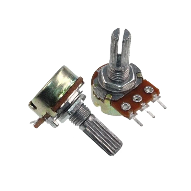 WH148 Potentiometer 10pcs B1K B2K B5K B10K B20K B50K B100K B500K 3Pin 20mm Shaft Amplifier Dual Stereo 1K 2K 5K 10K 50K 100K 1M