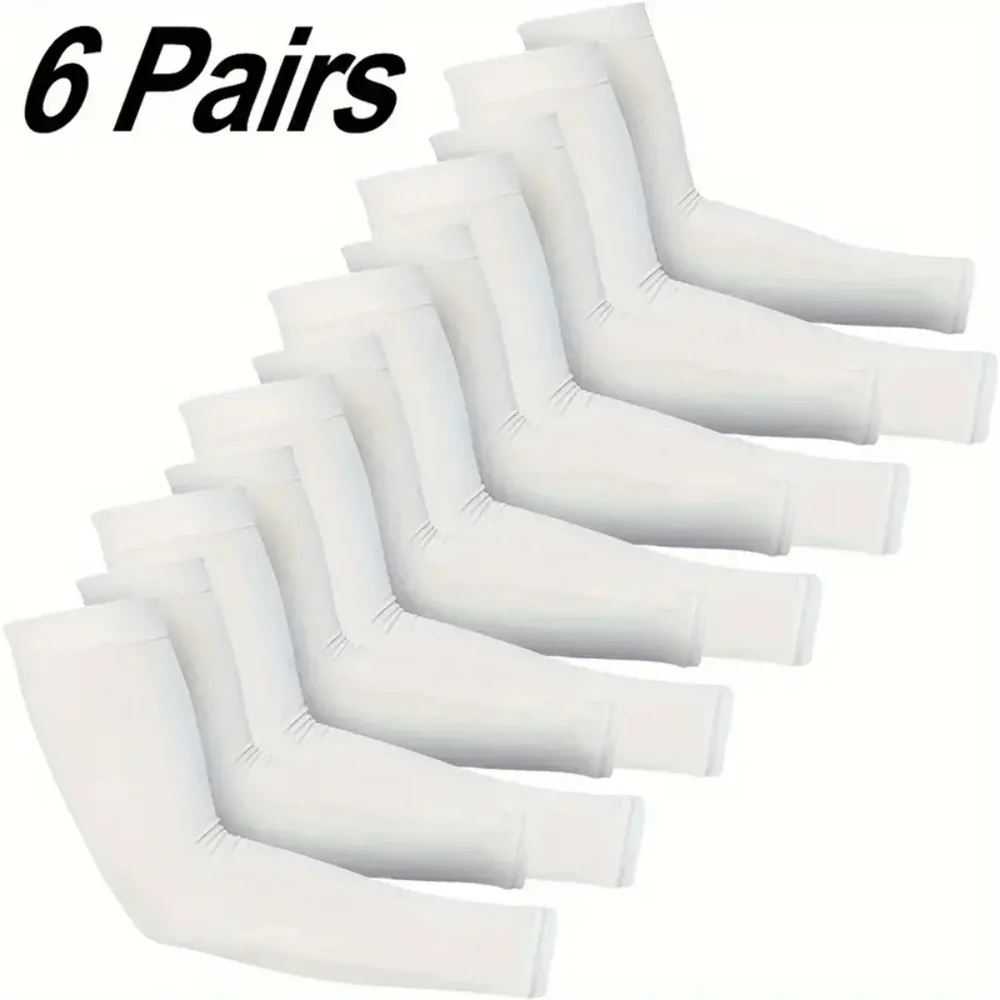 6 Pairs Cooling Compression Arm Sleeves – UV Protection Sports Arm Covers 2
