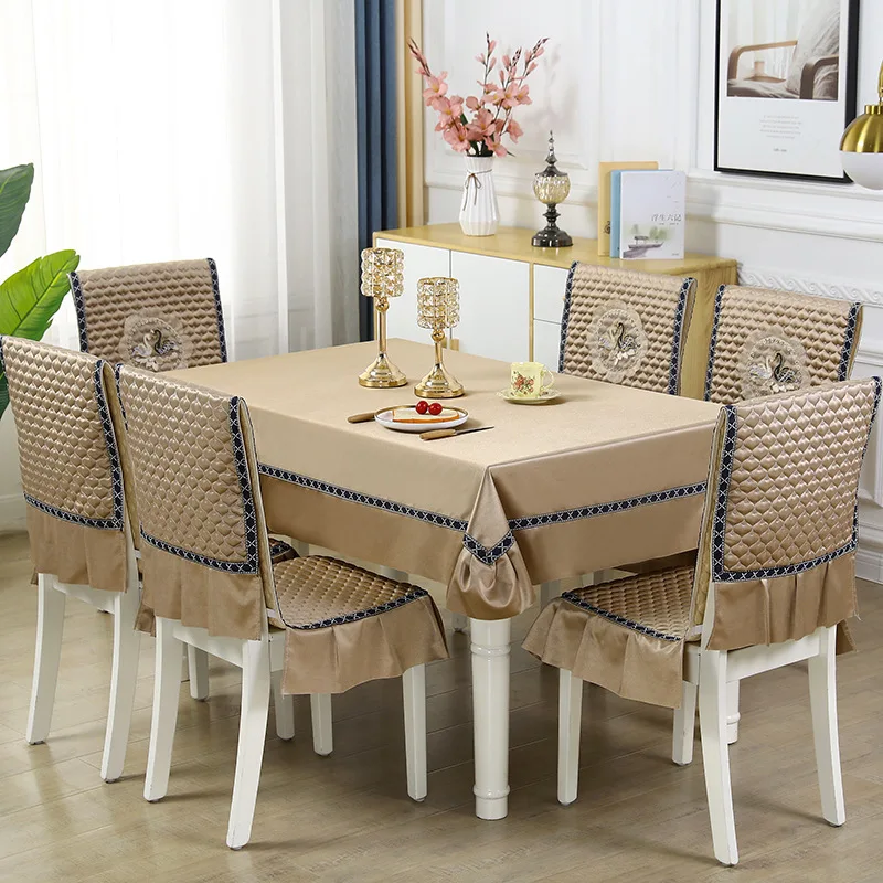 

7 шт./набор, цельные чехлы на стулья для обеденного стола