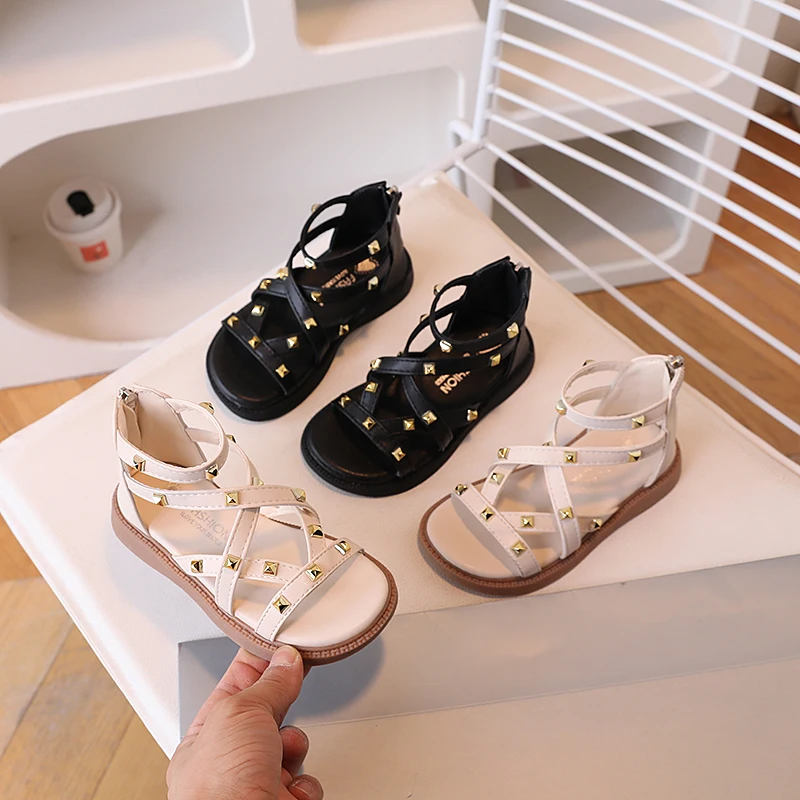 Girls Summer Gladiator Sandals Anti Slippery Sole