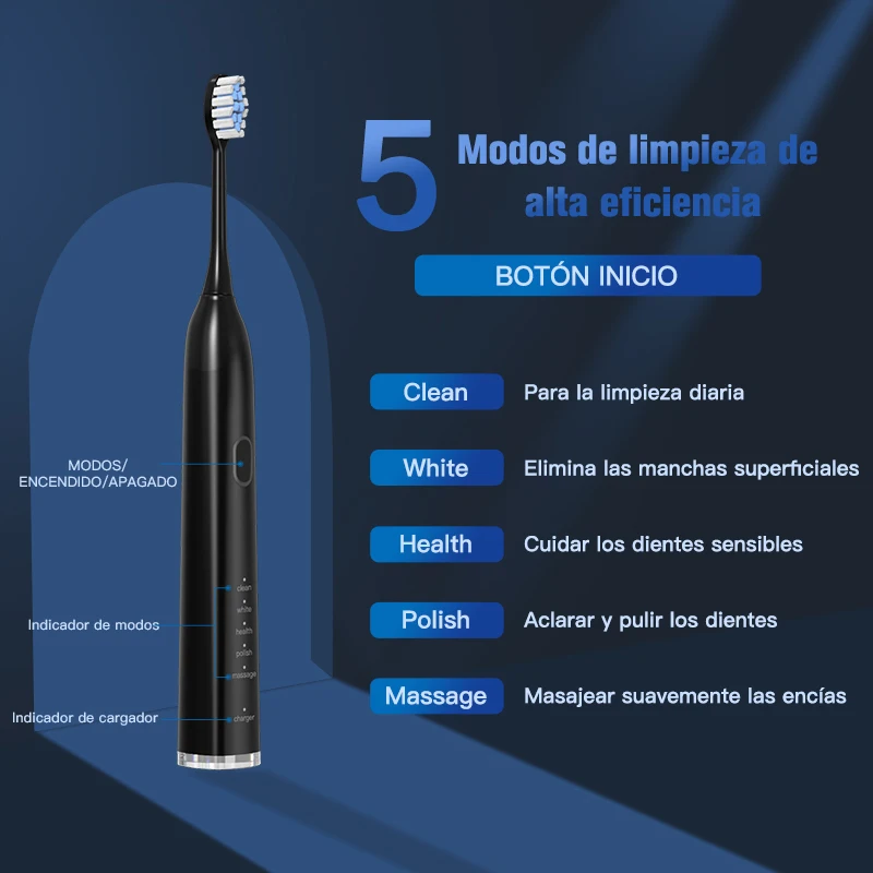 SUBORT S2 cepillo de dientes eléctrico sónico para hombres y