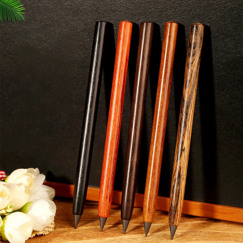 

Creative Unlimited Writing Eternal Pencil Wooden Inkless Pens Replaceable Pen Tip Sketching Drawing School Supplies Stationery