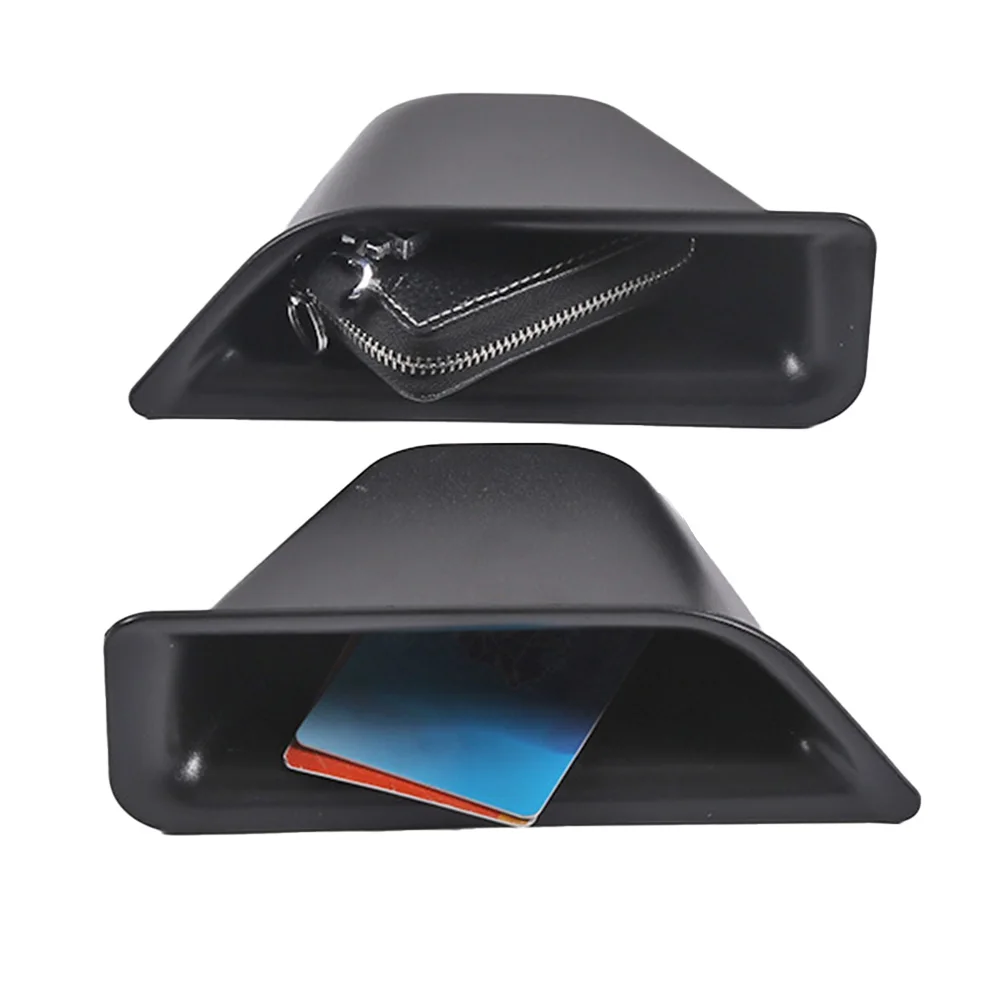 

Storage Tray Door Storage Box 2pcs ABS Black Durable Functional High Quality Wear-resistant Car Door Storage Box