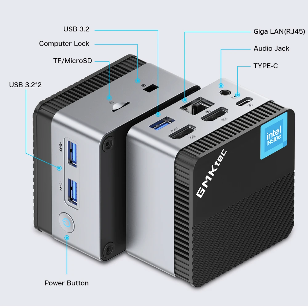 GMKtec KB5 ミニPC Windows 11 Intel N5105 GMKtec KB5 Mini PC Windows 11 Pro Intel 11th Gen N5105 10nm 8GB