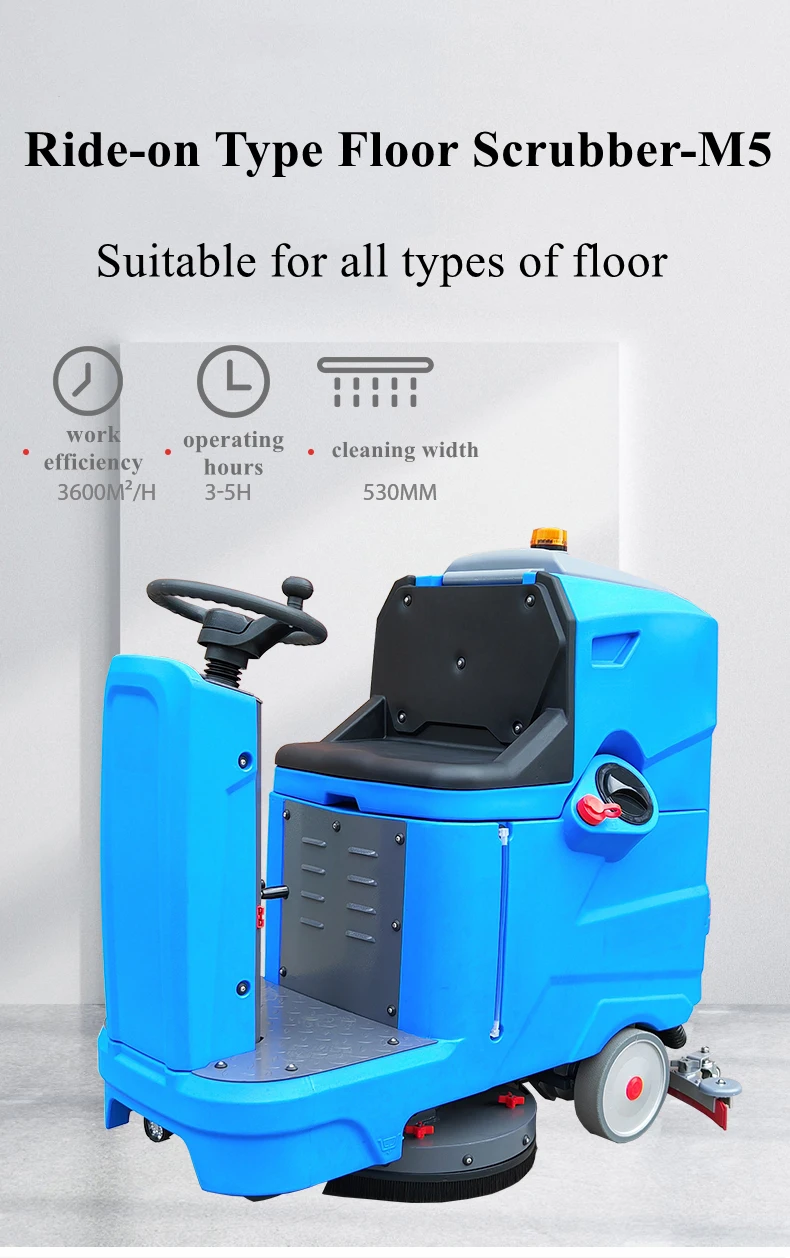 Factory Electric Road Sweeper Industrial Machine Ride-on Floor Sweeper