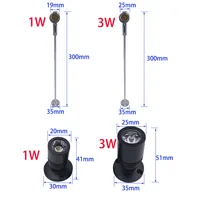 Mini Rgb Usb 5V Led Spot Light 1W 3W Surface Mounted Cabinet Showcase Counter Jewelry Lamp Rotatable Angle Ceiling Mini Spotligh 2