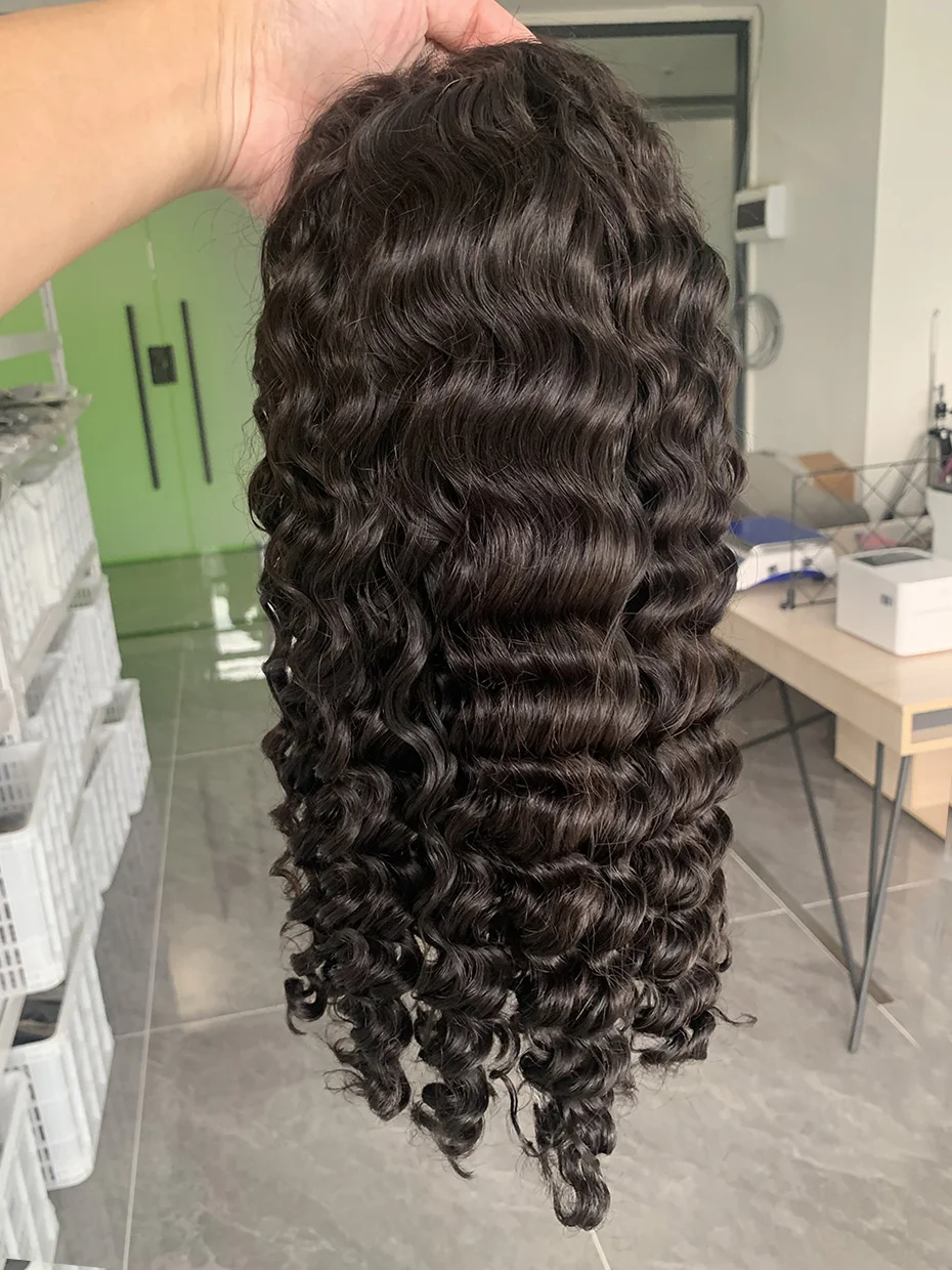 250 Density Double Drawn Deep Wave Frontal Wig 13x4 13 x 6 Bob Raw Vietnamese Wet and Wavy Human Hair Wigs 10 12 14 Inch human hair wig