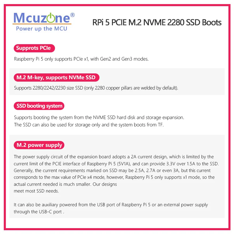 MPS2280B   5 PCIE M.2 NVME SSD ,  2280, 2242/2230
