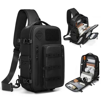 Borsa a Tracolla Casual da Uomo, Grande Capacità, per Viaggi, con Porta USB, Impermeabile, con Separazione Asciutto/Bagnato