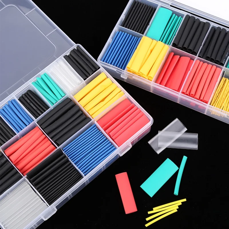 Heat Shrink Tube Wrapping Assortment Insulation Sleeving 2:1 Polyolefin Shrinkable Tubing Thermoretractile Electronic Cable Kit heat shrink tubing heat shrink tube heat shrink tube kit heat shrink cable sleeve