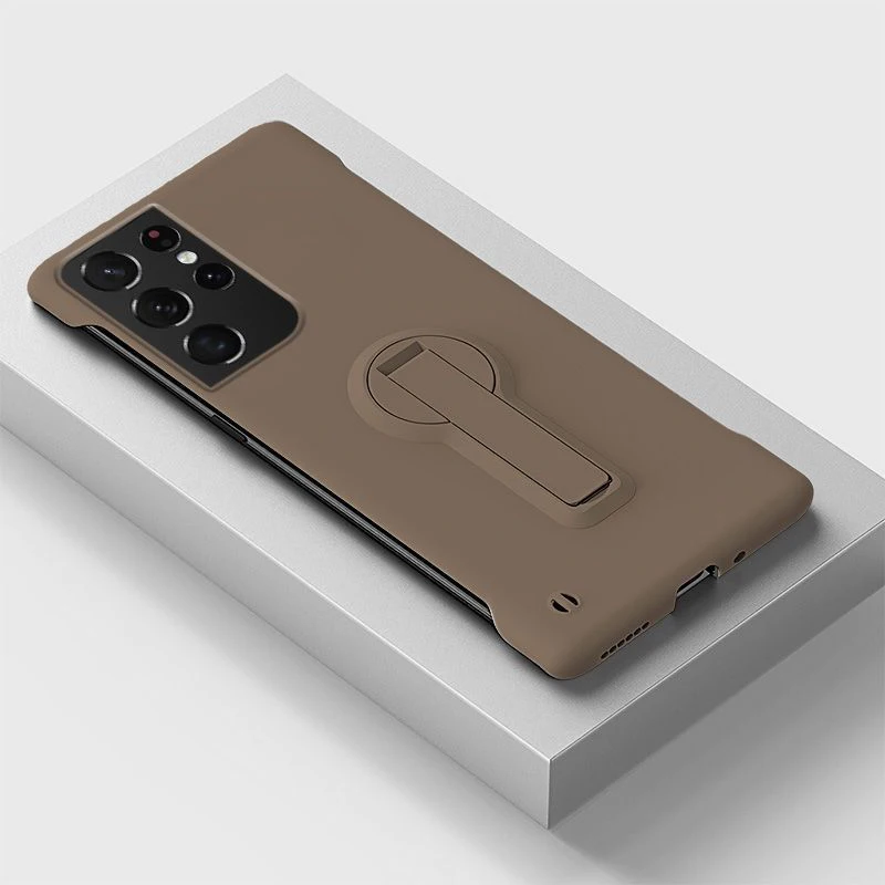 Elegant Frameless Hard PC Phone Case with Stand Back Cover