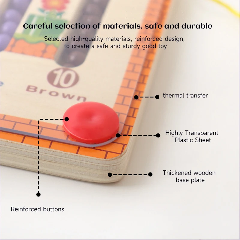 Montessori Children Early Education Toys Color Wooden Magnetic Number Maze Game Toys Parent-Child Interaction Learning Toys Gift - Image 3