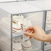 Plastic Shoes Case Transparent Stackable Front Lid Drawer Shoes Organizer Dustproof Moisture-Proof Storage Box Home Supplies 5