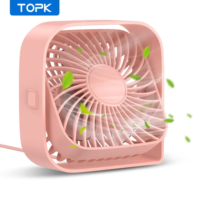 TOPK Mini Portable Fan USB Desk Fan Table Strong Airflow &Quiet Operation 3 Speed Wind 360°Rotatable Standing fans for room Home - Image 8
