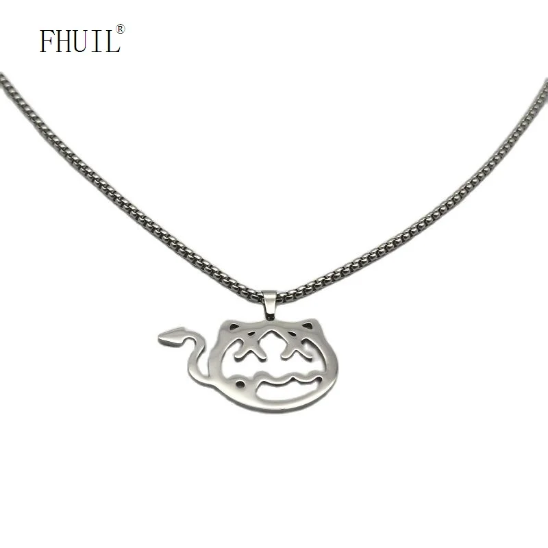 

Trendy Sweater Chains Stainless Steel Necklace For Men Boy Girl Polishing Little Monster Pendant Necklaces Fashion Jewelry Party