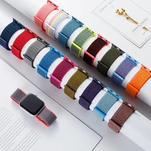 

Nylon Loop Strap For Apple watch band se 41mm 45mm 44mm 40mm 42mm 38mm Smartwatch belt Bracelets iWatch Series 76543