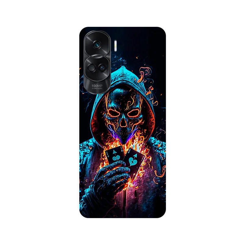 Wolf Painted Shockproof Soft Silicone Phone Case