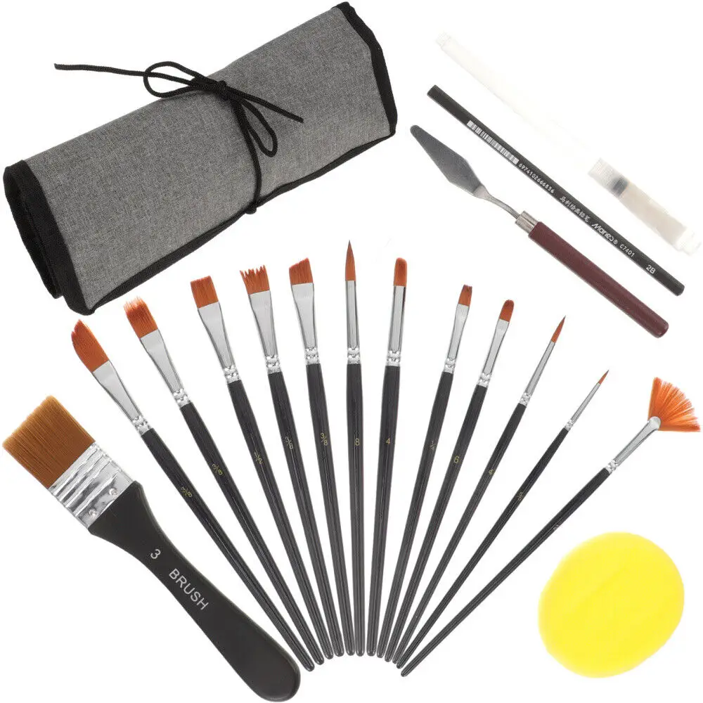 

18Pcs/Set Painting Pen Brush Reusable Exquisite Workmanship Universal Watercolor Paint Brushes Fine Art Lessons Supplies