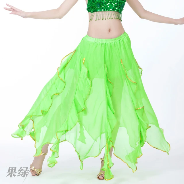 Falda de danza Oriental para mujer, ropa de danza del vientre, faldas  largas, vestido de danza del vientre profesional, nuevo - AliExpress