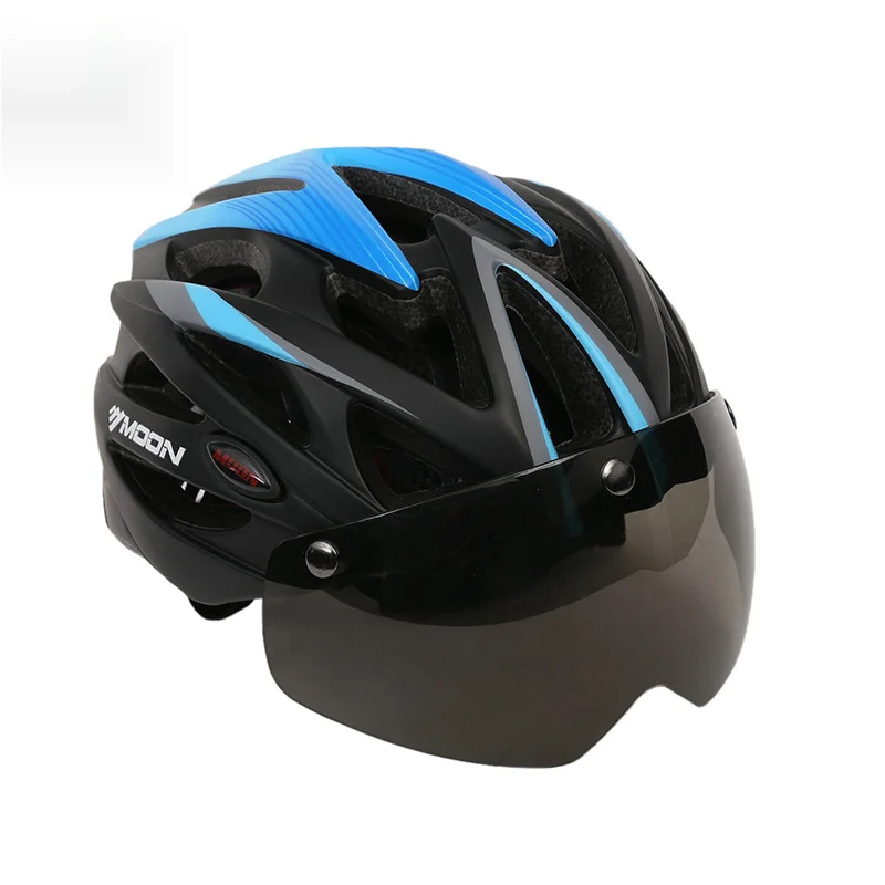 Zintegrowany magnetyczny kask rowerowy MOON z przednią szybą do roweru górskiego i szosowego_voghion.com