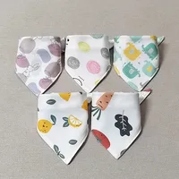 Baby Bandana Drool Bibs For Unisex Boys Girls 5 Pieces Baby Feeding Burp Cloth Cotton Saliva Towel Drool Bib Newborn Accessories 2