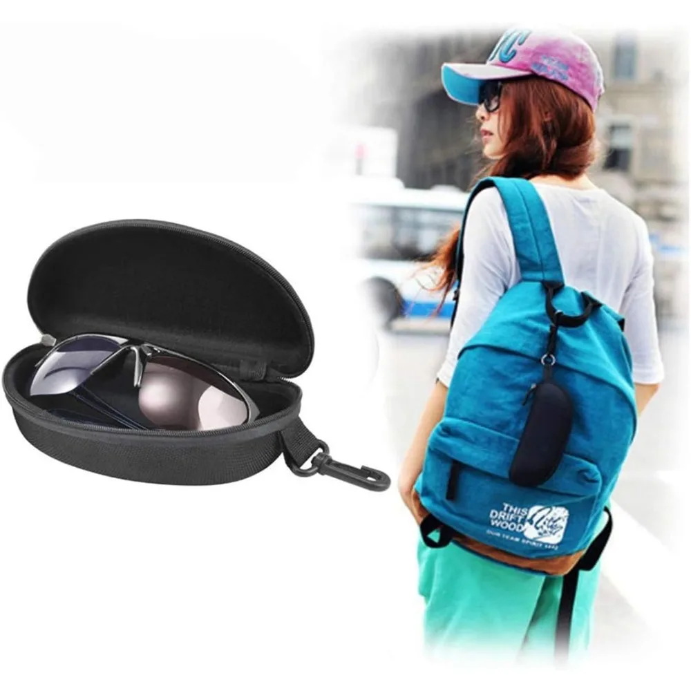 Swimming Goggle Case Portable Hard Shell Zipper Box with Clip for Sunglasses/Eyeglasses/Swim Gear Accessories swimming goggle box