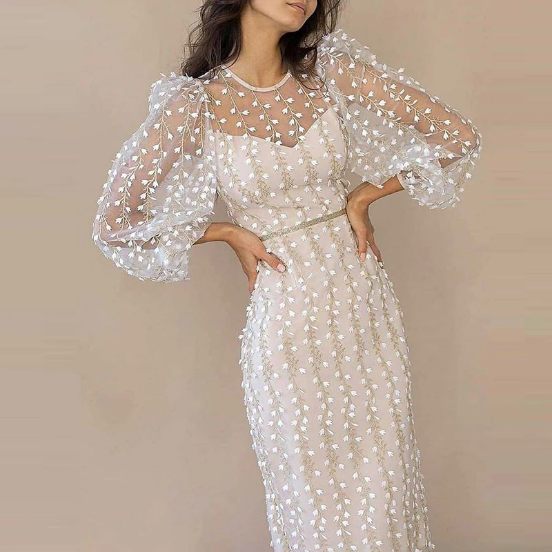 Patchwork Color High Neck Sleeveless Mid Split Evening Dress With Belt