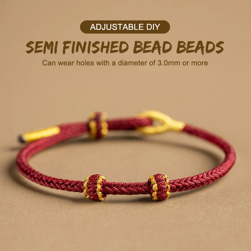 Hand Woven Size Adjustable DIY Red String Bracelets Adult Child Vintage Lucky Rope Bangles Gift