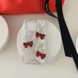 3D Bowknot Bling Dot Phone Case - Moto G34 5G G45 (1)