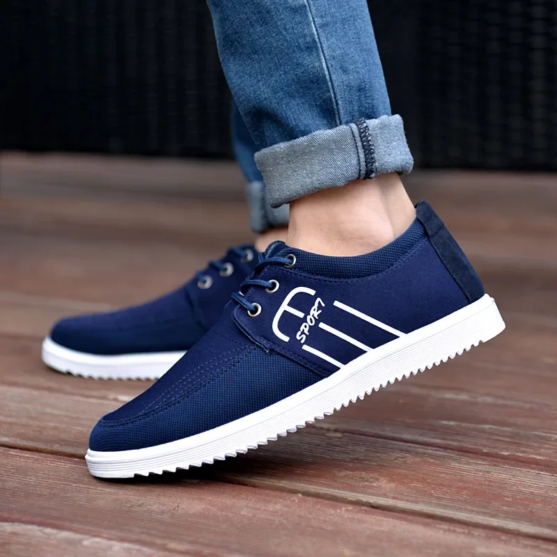 Hot Men's Brand Canvas Shoes Lightweight Sneakers Autumn Men  Breathable Vulcanized Shoe Lace Up Work Footwear Man Drive Shoe 4