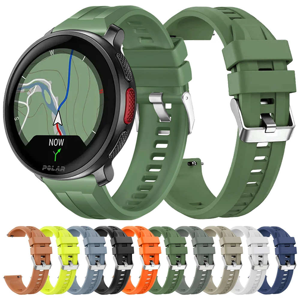 Silicone Sport Wristband Accessory for Smartwatches - 22mm Strap