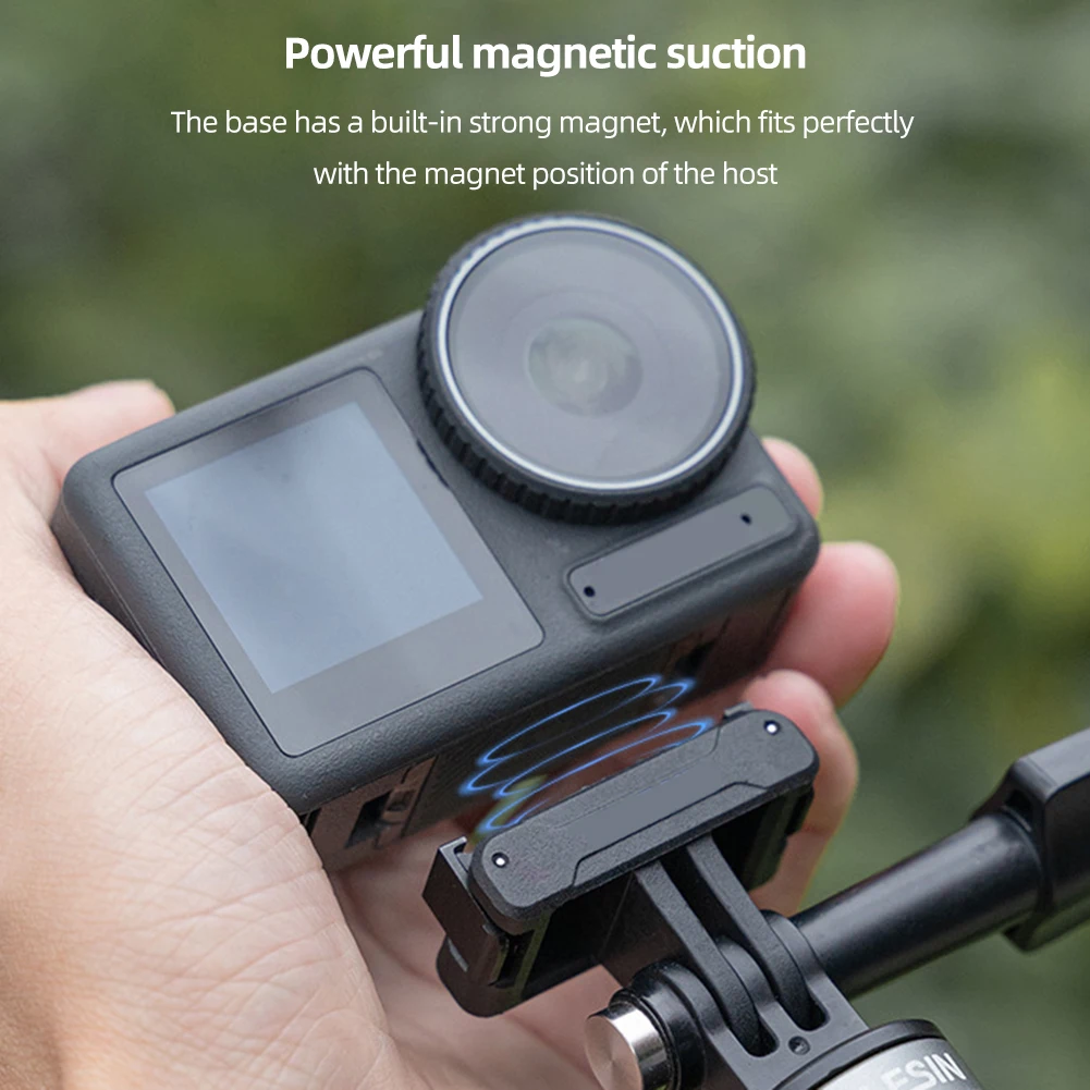 DJI 액션 3 용 셀프 스틱 베이스, 180 도 자유 회전, 액션 카메라 어댑터, 나사 포함 분리 방지 어댑터
