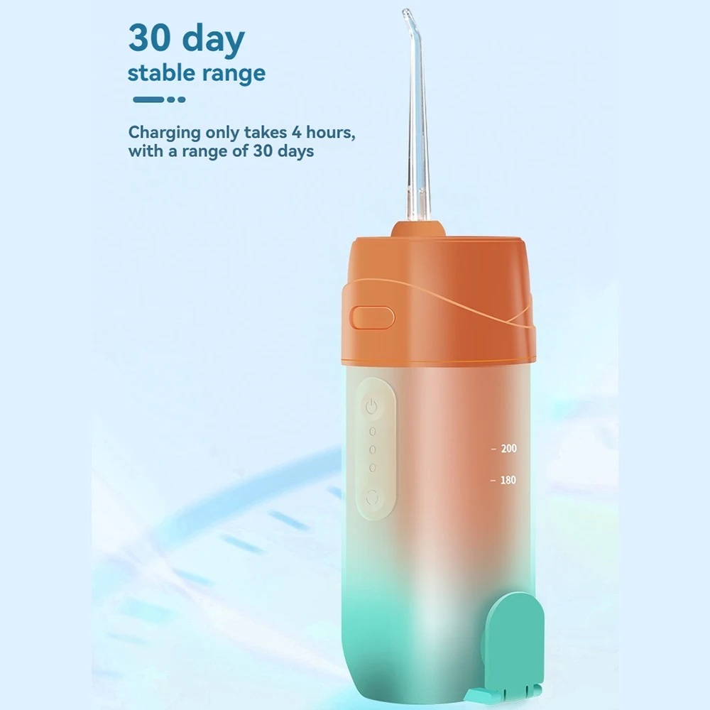 Description Picture 6 of itemPortable Oral Irrigator 240ML Water Tank Rechargeable Water Spray Teeth Cleaner Dental Water Jet Teeth Cleaner For Oral Care