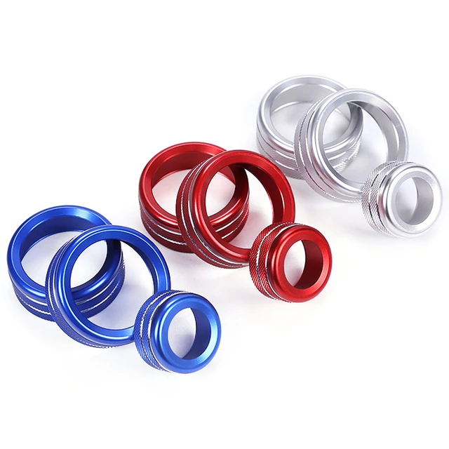 3PCS Klimaanlage Knopf Audio Volumen Control Taste Kreis Decor Trim Ring  Abdeckung Für BMW 1 2 3 3GT 4 serie X1 (Mit AUTO Taste) - AliExpress