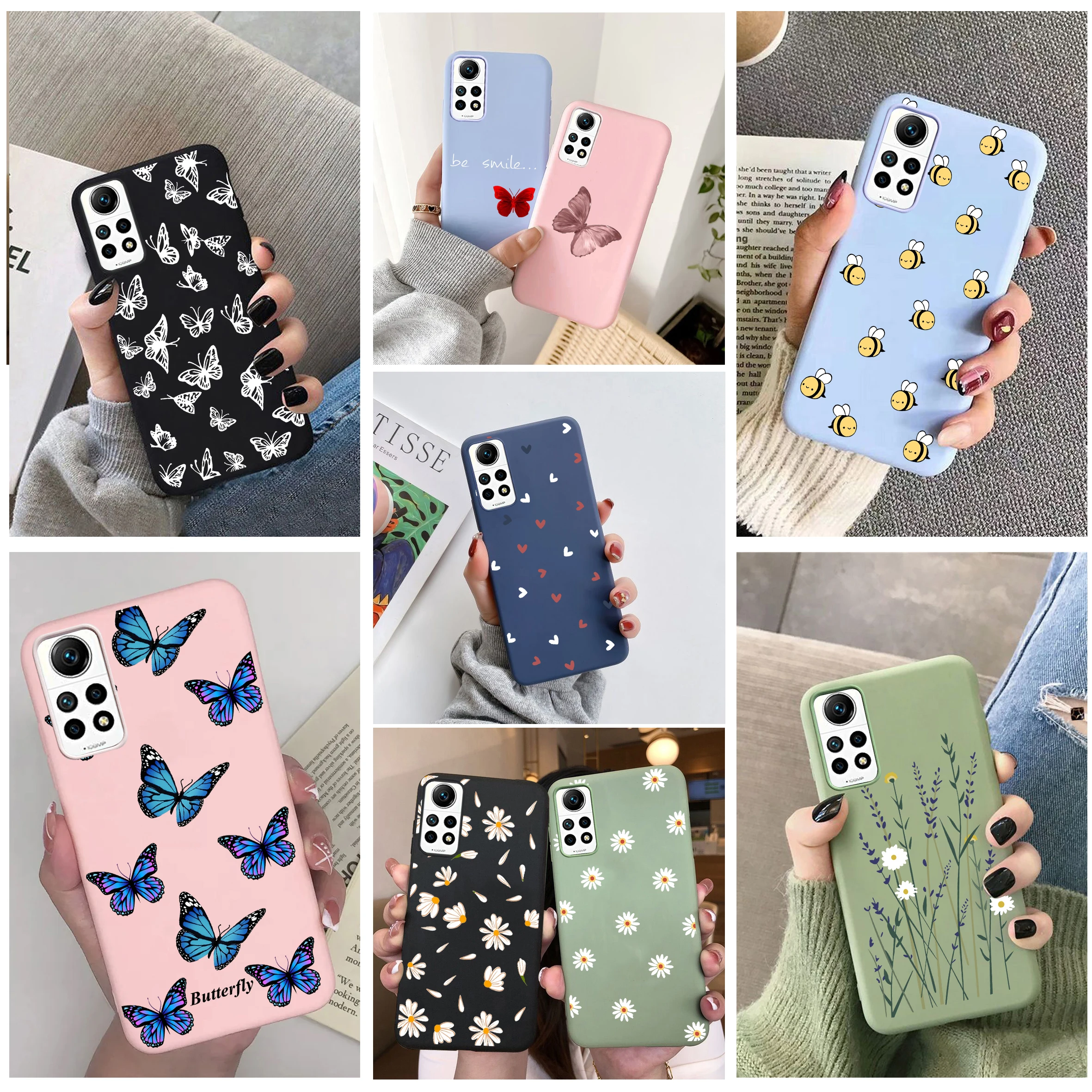 Custodia Morbida In Silicone Per Xiaomi Redmi Note 12 Pro 4G Custodia Per Telefono Per Xiaomi Redmi Note 12 Pro 4G Cartoon Flower Fundas Capas