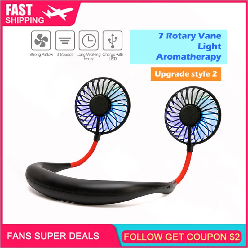 mini personal hanging neck air freshener high quality rechargeable adjustable memory function wearable negative ion generator Portable Neck Fan Portable 360°Cooling Hanging Neck Fan USB Rechargeable Personal Mini Wearable Mini Air Conditioner Fan