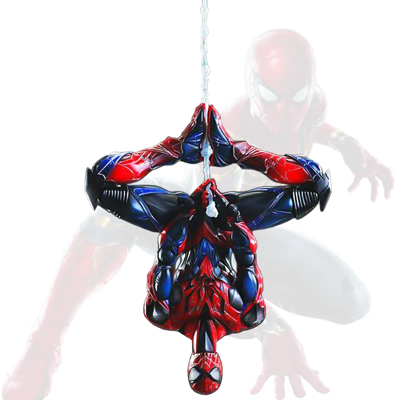 25CM Marvel Spiderman Anime Action Figure Toy Pvc Movable Joints Modify