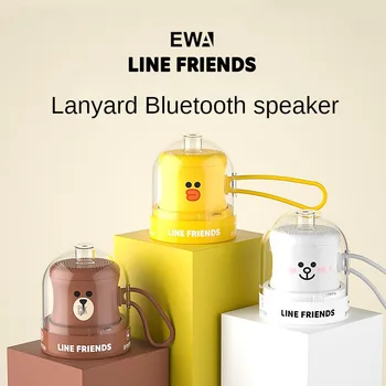 EWA A119 블루투스 스피커, 라인 프렌즈, 오크 과일, 방수 미니 무선, 만화 휴대용 서브우퍼 선물, 전화 컴퓨터 스피커